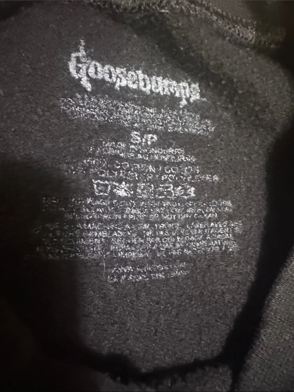 Black Crewneck with Teal Goosebumps Graphic size s/p small